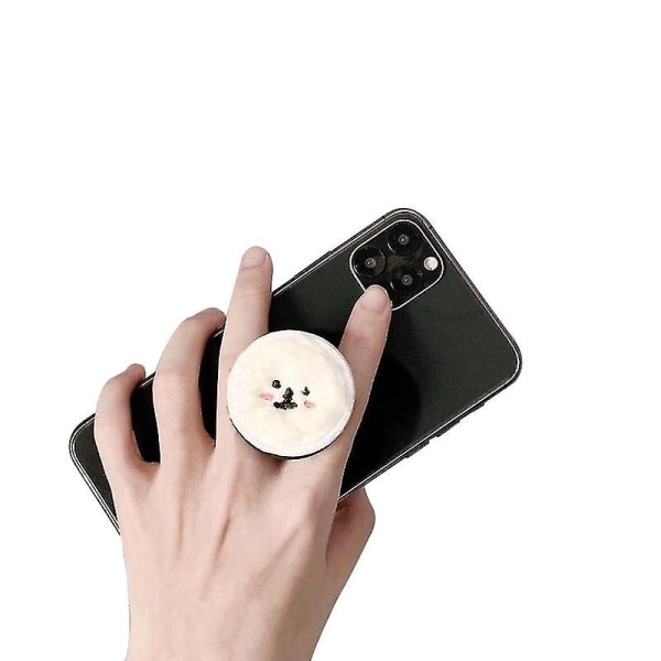 Söt tecknad Animal Plysch Dog Lazy telefonställ, Portable Telesco Khaki