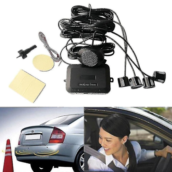 4 Parkeringssensorer bil backup backradar bakre summerljud