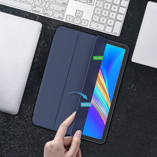 Skal för Ipad Air 4:e generationen 2020 med pennhållare, Ipad Air4 10,9 tums skal, Stöttåligt smart skal Blue