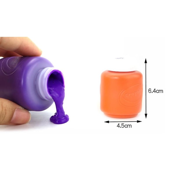 Tvättbar barnfärg 10 färger, 6 färger 6 color