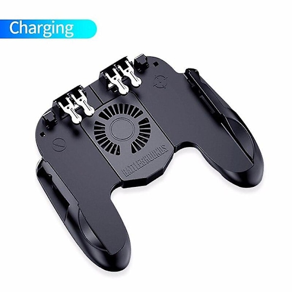 Pubg controller trigger free fire kontroll för telefon gamepad joystick android iphone mobil spel pad smartphone gaming pupg pugb Wireless fan black