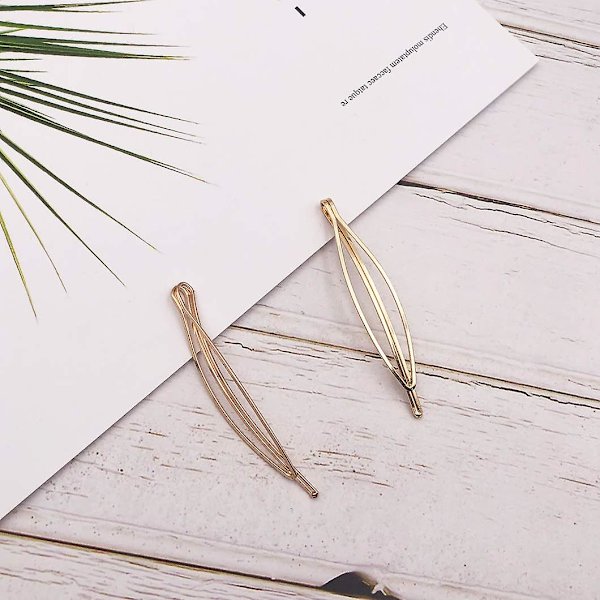 Hårnålar set geometriska hårklämmor metall hårnål minimalistisk hårstyling smycke