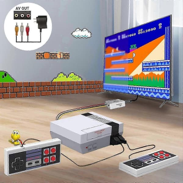 Klassisk Spillekonsol 12.7*10.2*4.3cm Trådløs Controller Understøtter AV HDMI B