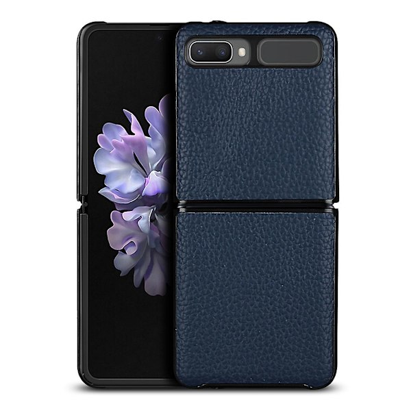 Læder Etui til Samsung Galaxy Z Flip 3 5g Smartphone Blue