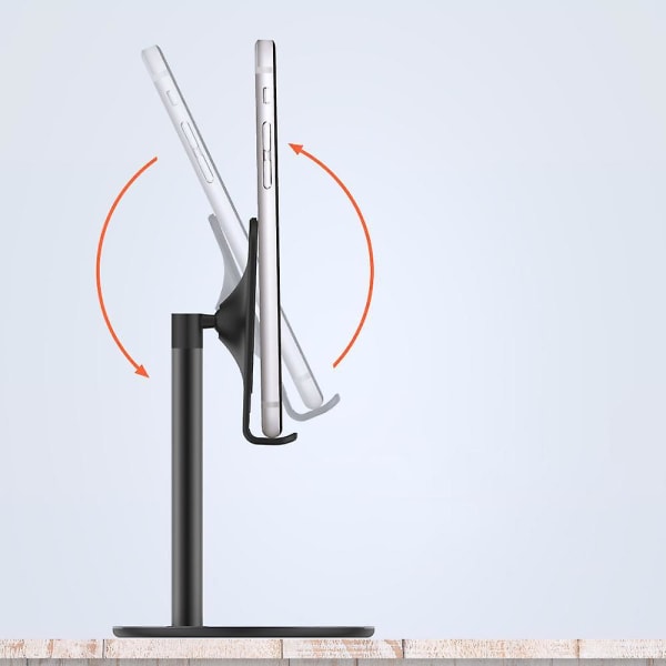 Topk skrivebordsstativ for telefon og nettbrett i aluminiumslegering for iPad s