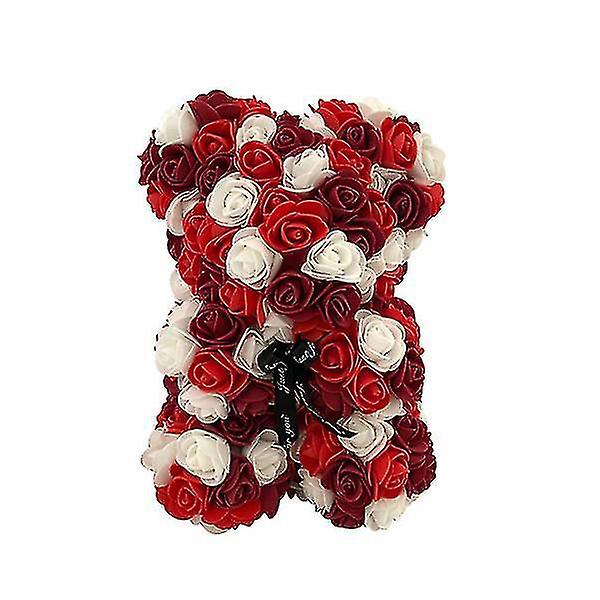 Alla hjärtans dag present 25 cm Rose Bear Födelsedagspresent, Jubileumspresent Nallebjörn Röd