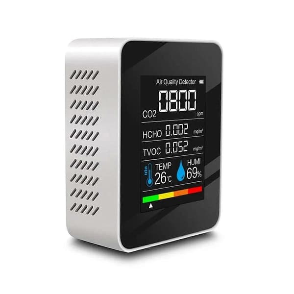 [LCS] 5-in-1 ilmanlaatumittari LCD-näytöllä White