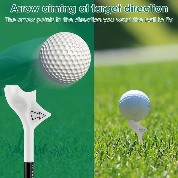 [LCS]10 stk. golfbold-tee, golf-tees bambus 83mm Flightpath plastik golf-tees, 10° letvægts trænings golf-tee holder