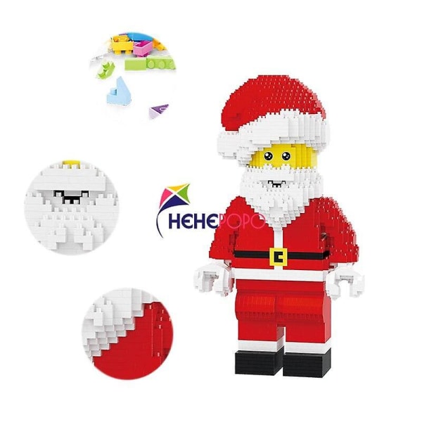Snögubbe block diamant byggklossar 1910 delar tomte actionfigurer byggstenar gör-det-själv montering julklapp barnleksak 7027 no box