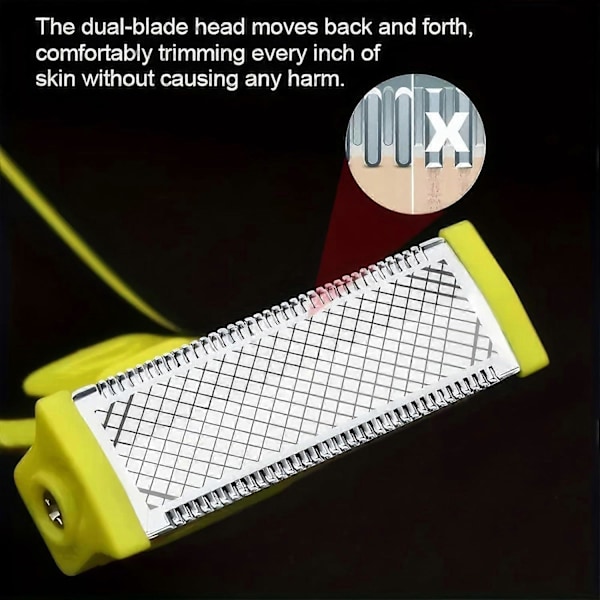 Hårfjerning for menn Intim Hårtrimmer Maskin Klipper Trimmer for Lysken Elektrisk Epilator Barbering for Kvinner Svart Gul ABS