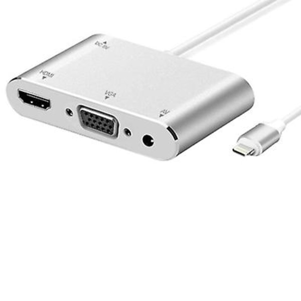 Lightning till HDMI VGA Digital AV TV Adapter Kabel 1080P HDTV Audio Hub För iPhone