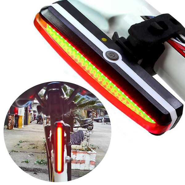 Ultra Bright Bike Light USB Uppladdningsbar Cykel Bakljus Bakre Led Cykelsäkerhetsficklampa