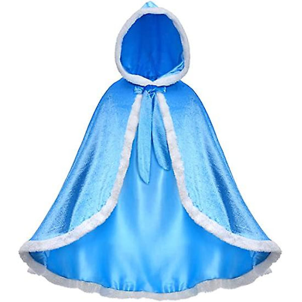 Prinsessa Huvkappa Mantel Kostym blue 110cm