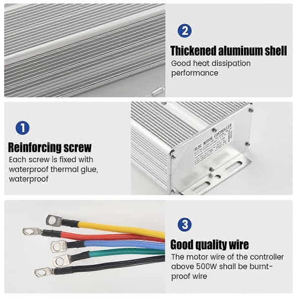 [LCS]48V-72V 5000W Trehjulet FOC Controller, Batteribil, Intelligent Silver