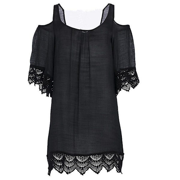 Spets Strapless Strandkläder Blus Solskyddsklänning Bikiniöverdrag