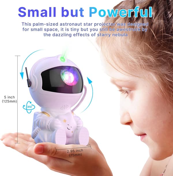 [LCS] Astronaut Galaxy Projector Starry Sky Night Light Projector with Remote Control, USB Powered 360° Adjustable Spaceman Light Projector_Special Gifts