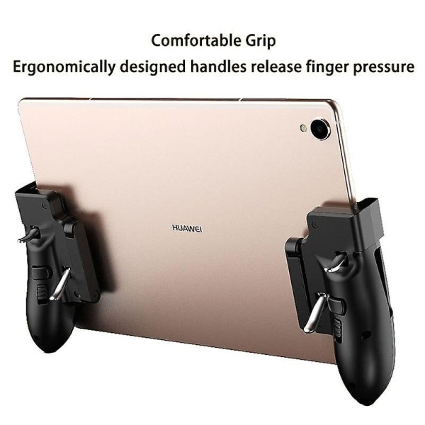 Utlösa gratis brandkontroll för android surfplatta ipad pubg controller gamepad spelplatta konsol telefon joystick mobil l1 r1 pupg hand Red