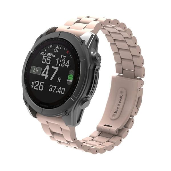 [LCS]Til Garmin Fenix 8 43mm/Descent MK3 43mm Urrem 20mm Plast 3-perle Håndledsrem Multicolor Pink