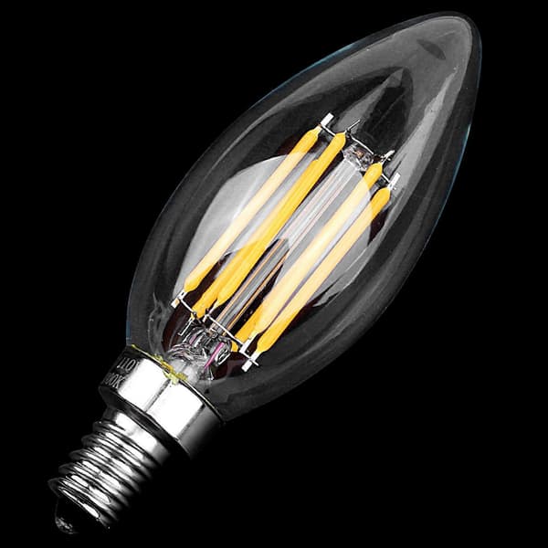 [LCS]Dimbar E12 6W COB Edison LED-lampa med glödtråd, 10*3,5 cm warm white E12,6W,10 x 3.5cm