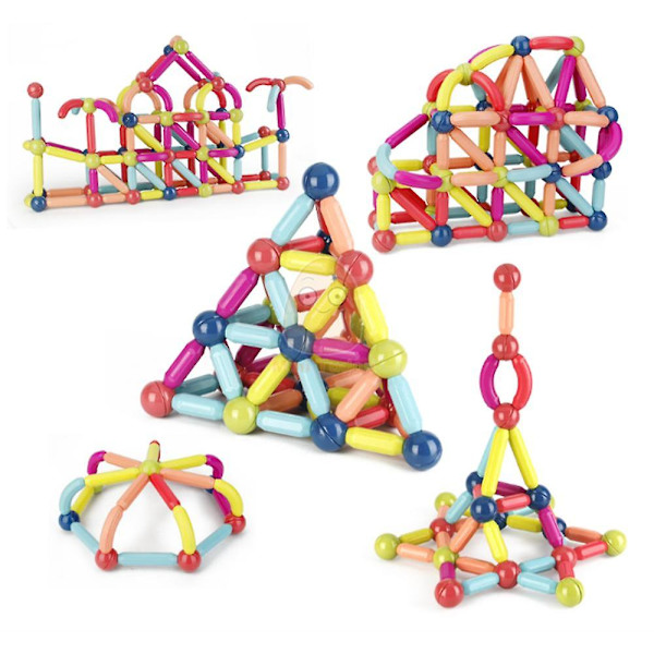 Magnetisk konstruksjonssett for barn, designerblokker, pinner, Montessori pedagogiske leker for barn 25pcs