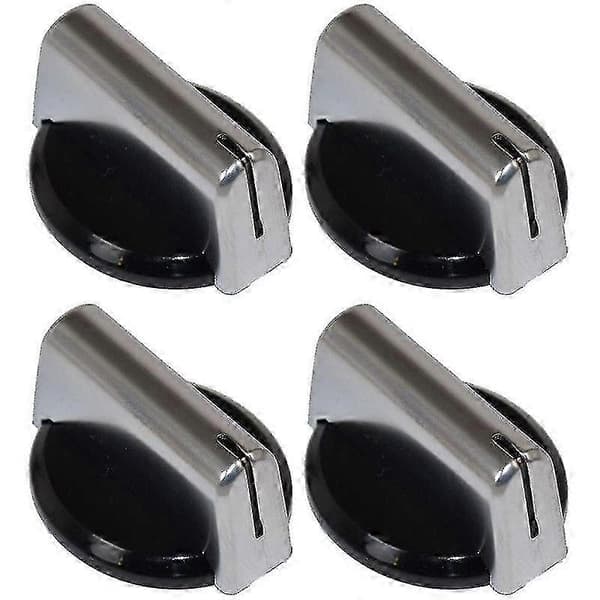 [LCS]Baumatic Kompatibel Ersättningsknapp Svart Silver Ugn Spis Häll 4-pack