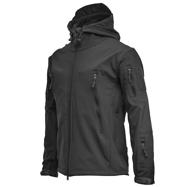 Vattentät Softshell Jacka Jakt Vindtät Skidjacka Vandrings Regn Camping Fiske Taktiska Kläder Herr Julklapp black M