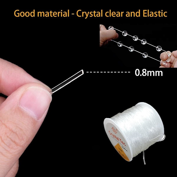 Joustava naru venyvä rannekoru kristallihelminaru korujen valmistukseen 1.0MM