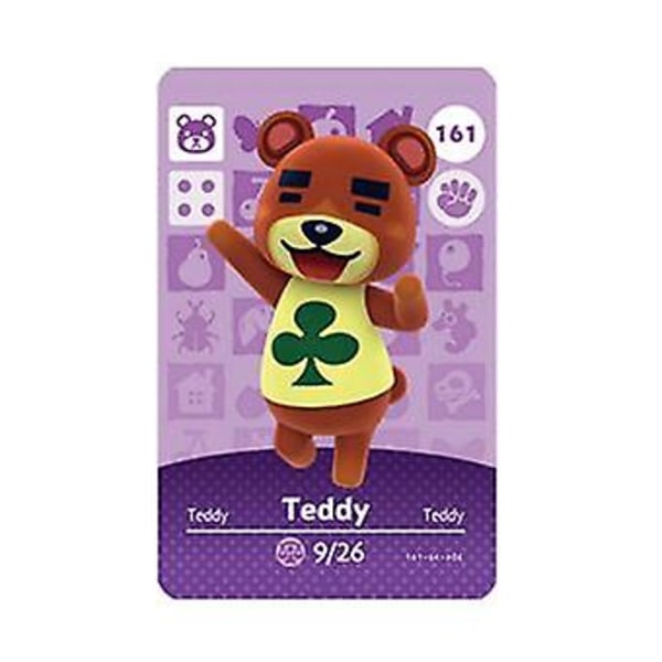 Nfc Game Card For Animal Crossing,ch Amiibo Wii U - 161 Teddy