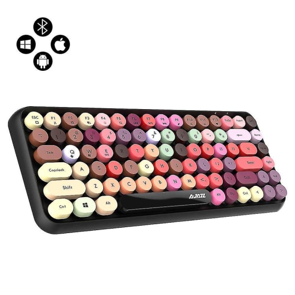 Qwert Bluetooth iPad Tastatur Trådløst Gaming Tastatur Retro Typ