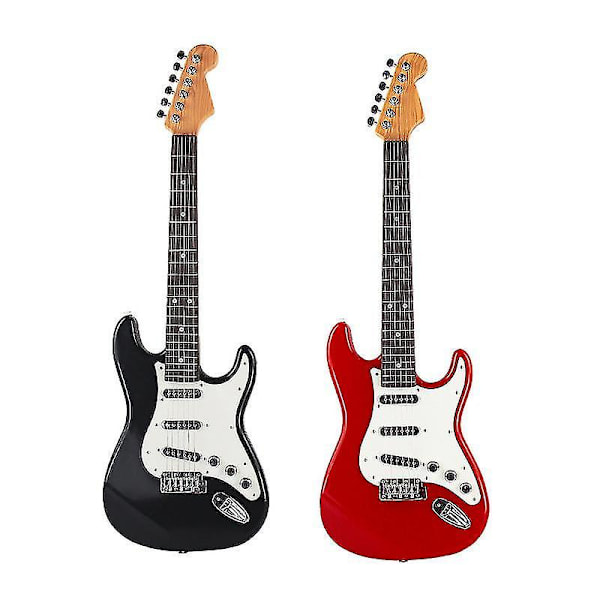 Svart 6-strängad elektrisk gitarr musikinstrument för barn e