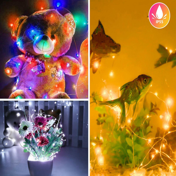 Lyslenker Julelys Eventyrlys Multi-Color 10M 100LED 2PCS