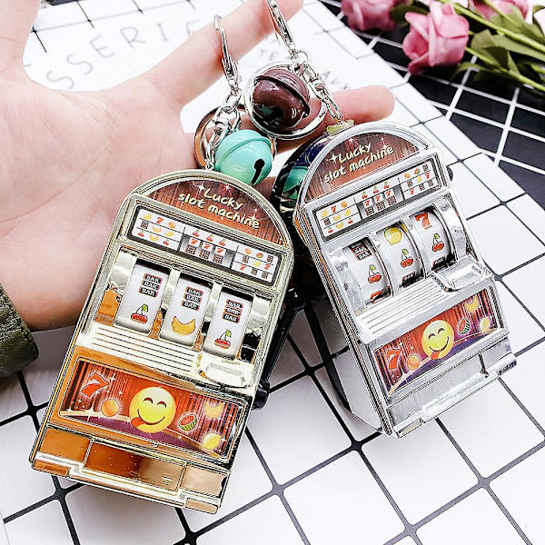 Lucky Jackpot Mini Spilleautomat Antistress Leker Spill For Barn Sikker Maskin Bank Replika Morsomme Spøk Leker Julegaver Sølv