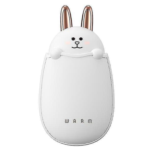 [LCS] Mini elektrisk smart håndvarmer, USB mobil strømbank rosa white