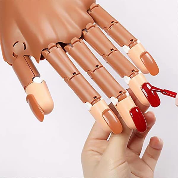 [LCS]Practice Hand for Acrylic Nails, Fake Mannequin Model Training Hand with 300 Nail Tips