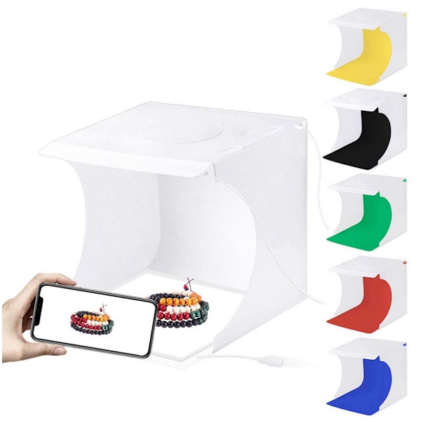 Professionell Fotostudio Ljusbox, Portabel Mini Fotostudio med Vikbart PVC Fototält, Erbjuder Bred Användning för Fotografering av Små Föremål