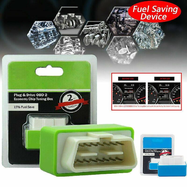 Obd2 Økonomi Chip Tuning Boks Drivstoffsparende Enhet