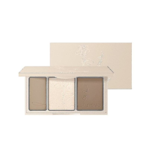 Facial Contour Palette Concealer Foundation Makeup 3 Färger Långvarig Soft Touch | Bronzer och highlighter