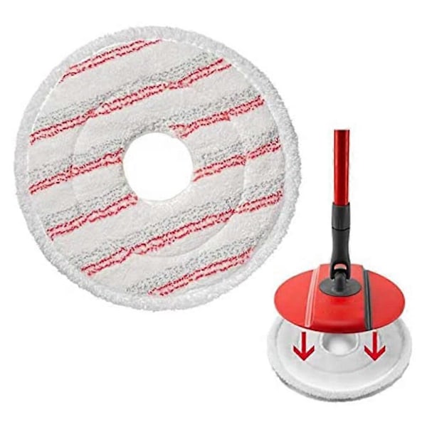 4 stk. Erstatningsmoppekluter for VILEDA Spin & Clean 161822 Vaskbar Mikrofiber Mopp Refill Tilbehør Rengjøringsverktøy Deler