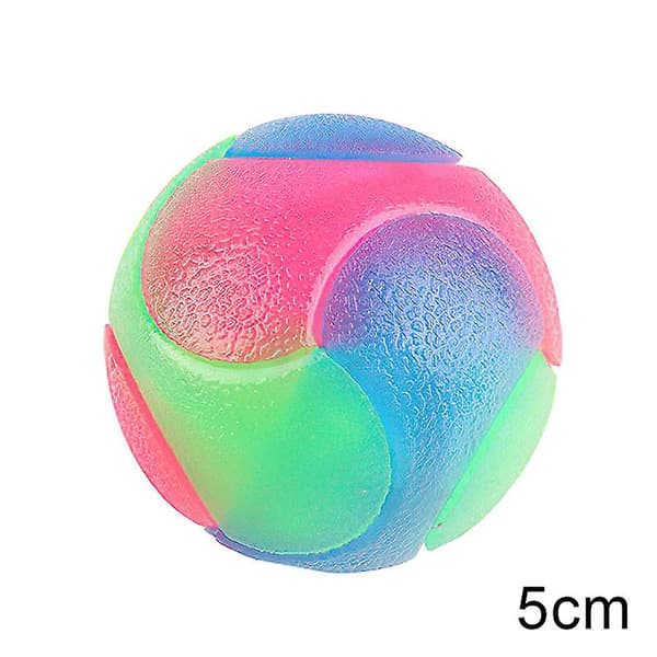 [LCS]1 stk. LED-lysende hundebolde, blinkende elastisk bold, LED-molarbold, glødende bold, kæledyrsfarvet lysbold 5CM