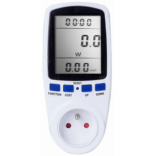XHX Digital LCD energimåler Wattmeter overvåkingsenhet Strøm Elektrisitet Kwh Strømmålingsanalysator