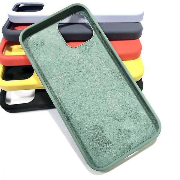 [LCS]Iphone 12 Pro Max Stødsikkert Flydende Silikone 6,7 Tommer Cover Black