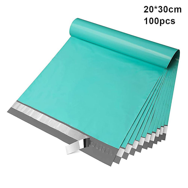 100/200 st Kuvert Postpåsar Fraktpåsar Med Självhäftande Rem Mailers Väskor Green 100pcs Size - 8*12inch