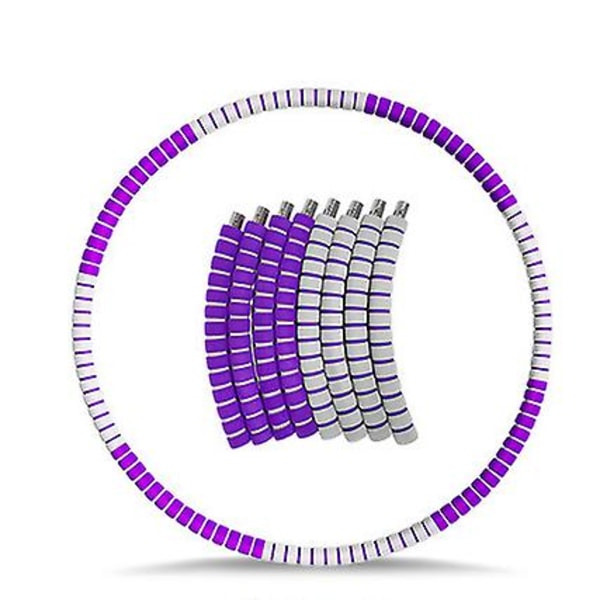 Viktad Hula Hoop Viktminskning Träningsbåge med rostfritt purple gray