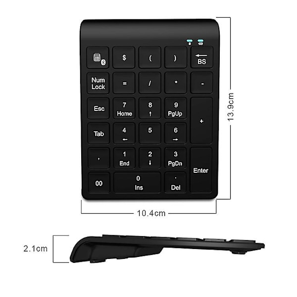 27 Taster Bluetooth Numeriske Tastaturer Med Mini Størrelse