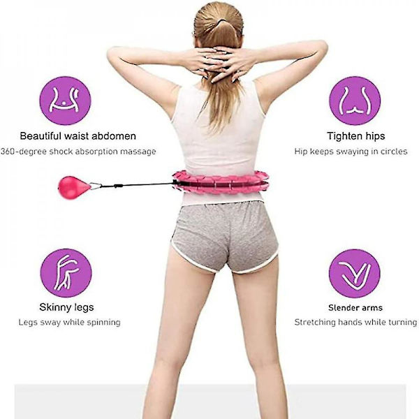 Ohut Vyötärö Fitness Painonpudotus Urheilu Hula Vanne Pink