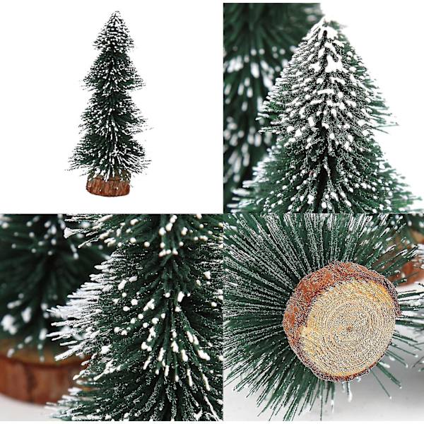 Mini Joulukuusi Keinotekoinen Lumi Huurrepuut Mänty Pöytäkoriste Joulukäsityö 20*11cm