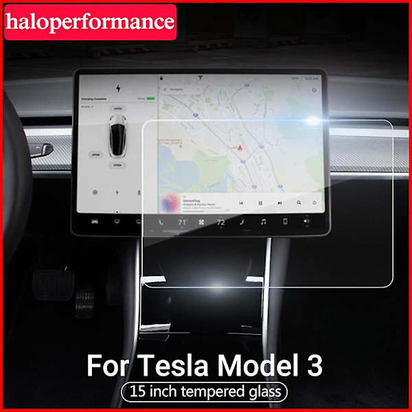 Model3 Tesla bilskärm klart härdat glas Kompatibelt med Tesla Model 3 2021 tillbehör skärmskydd Tesla Model Y Model S X tre 15 inch  frosted