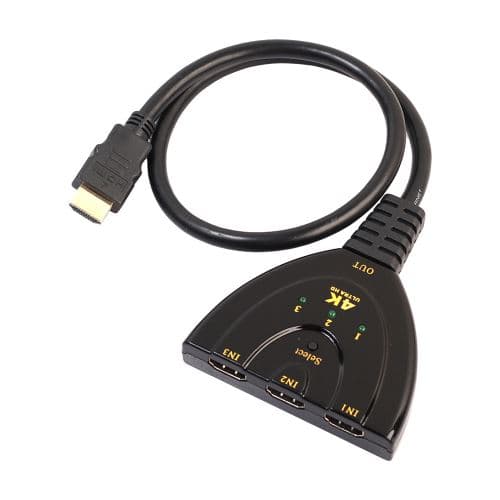 3PORT HDMI-omkopplare Splitterkabel 4K * 2K 2160p multi Switc