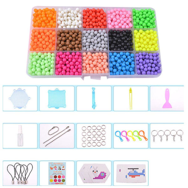 Refill Hama Beads Puzzle 3D Handmade Magic Aquabeads DIY Water Spray Beads Set