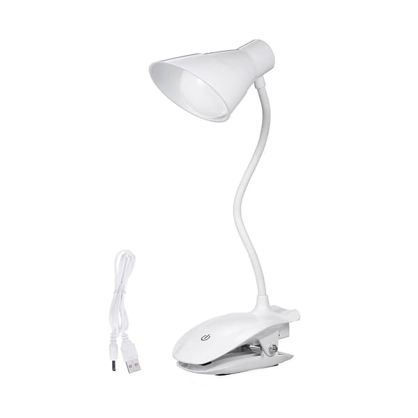 [LCS]LED klemme leselys med klips, batteridrevet, USB oppladbart